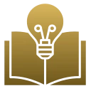 Goldenes Icon mit Aktenkoffer und Euro-Symbol für Finanzen und Steuern